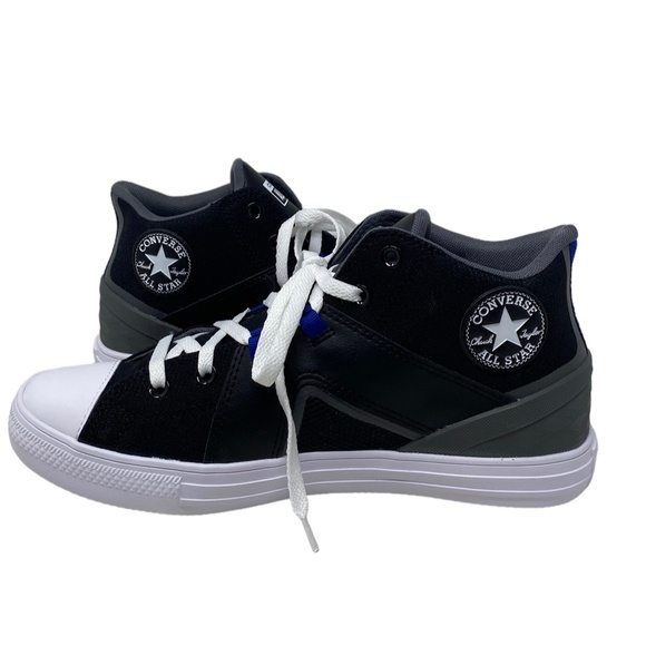 Converse Chuck Taylor Flux Ultra Mid Black Mesh Leather Men’s Sneakers A00810C - Picture 8 of 10